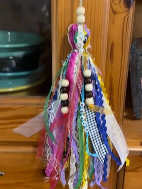 Colorful Ribbon Tassel bookmark with Beads and charms